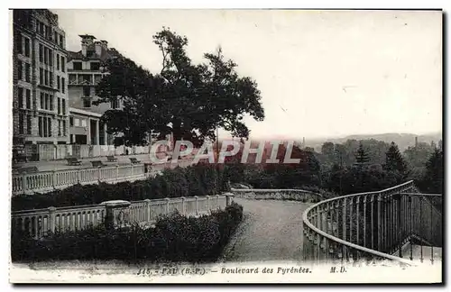 Cartes postales Pau Boulevard Des Pyrenees