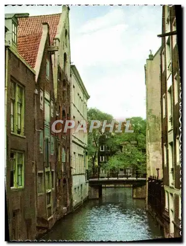 Moderne Karte Amsterdam Beulingsloot Met Huizen in Het Water Ropemakers Ditch With The Houses In The Water