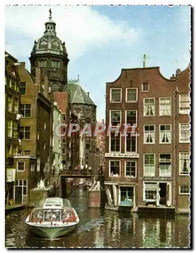 Moderne Karte Amsterdam Oudezijds Kolk in De Oude Stad The Oldest Canal in The Old City