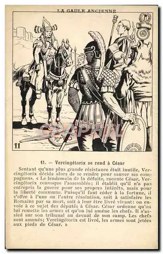 Cartes postales La Gaule ancienne Vercingetorix se rend a Cesar