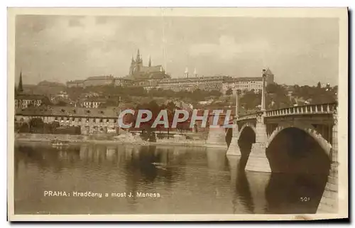 Cartes postales Praha Hradcany a most j Manesa