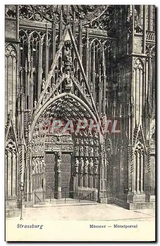 Cartes postales Strassburg Munster Mittelportal