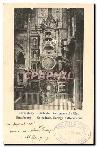 Ansichtskarte AK Strassburg Munster Astronomische Uhr