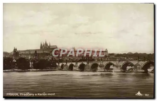 Cartes postales Praha Hradcany a Karluv Most
