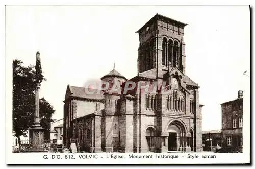 Ansichtskarte AK Volvic L&#39Eglise Monument Historique Style Roman