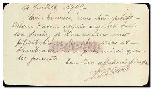 Petite lettre 14 juillet 1907