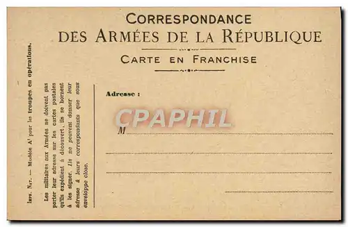 Carte de Franchise Militaire