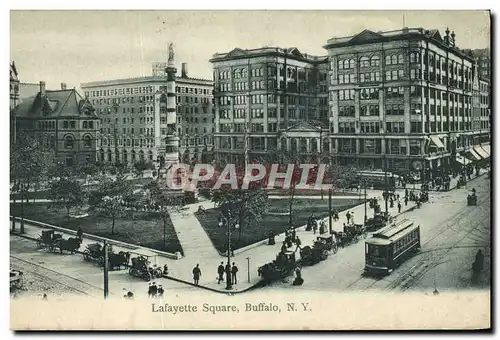 Cartes postales Lafayette Square Buffalo Tramway