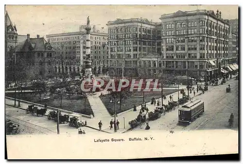 Cartes postales Lafayette Square Buffalo Tramway