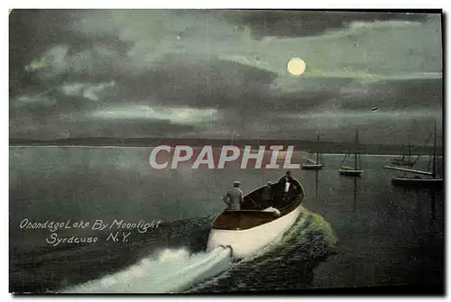 Cartes postales Onondago Lake By Moonlight Syracuse Bateau