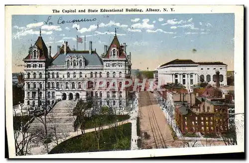 Ansichtskarte AK The Capitol and State Educational Building Albany