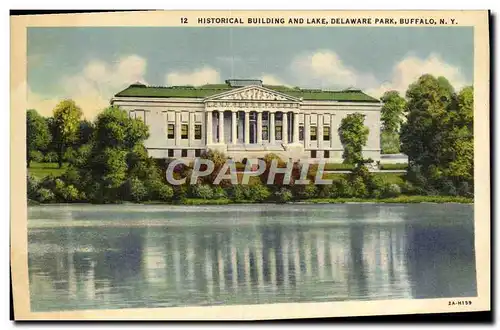 Cartes postales Historical Building and Lake Delaware Park Buffalo