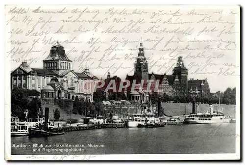 Cartes postales moderne Stettin Blick zur Hakenterrasse Museum und Regierungsgebaude