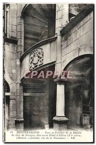 Ansichtskarte AK Montferrand Tour et Escalier de la Maison du Sire de Beaujeu dite aussi Hotel d&#39Albiat