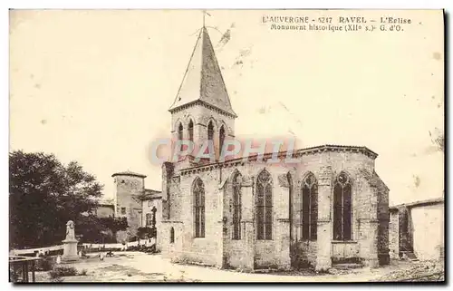 Cartes postales L&#39Auvergne Ravel L&#39Eglise Monument historique