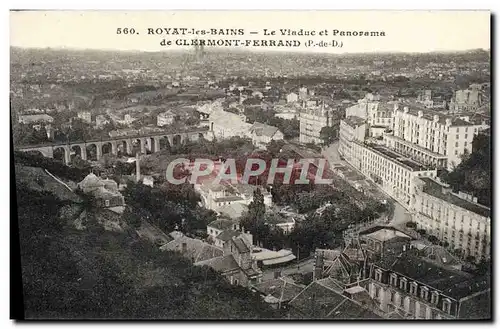 Cartes postales Royat les Bains Le Viaduc et Panorama de Clermont Ferrand