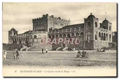 Ansichtskarte AK Hendaye Plage Le Casino vu de la Plage