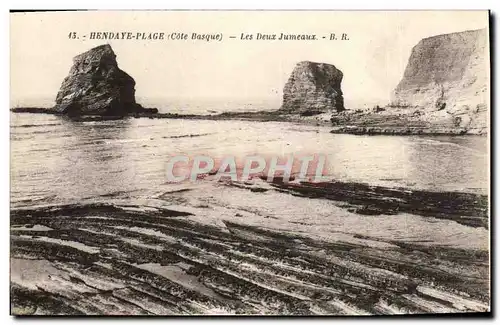 Ansichtskarte AK Hendaye Plage Les Deux Jumeaux