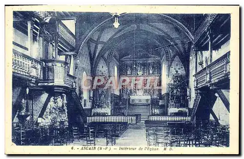 Cartes postales Ascain Interieur de L'Eglise