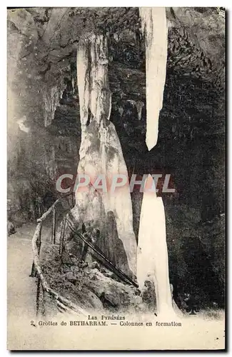 Cartes postales Grottes de Betharram Colonnes en Formation