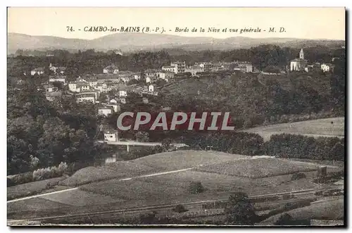 Cartes postales Cambo Les Bains Bords de la Nive et vue Generale