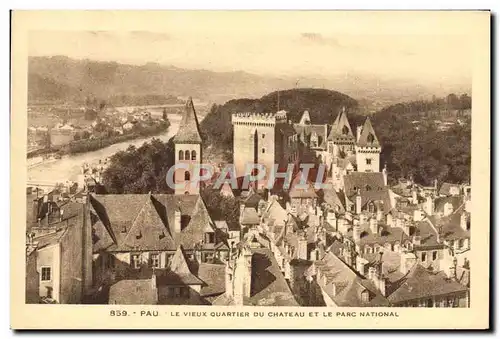 Cartes postales Pau Le Vieux Quartier du Chateau et le Parc National