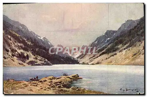 Cartes postales Pyrenees lac de Gaube Bourgeois