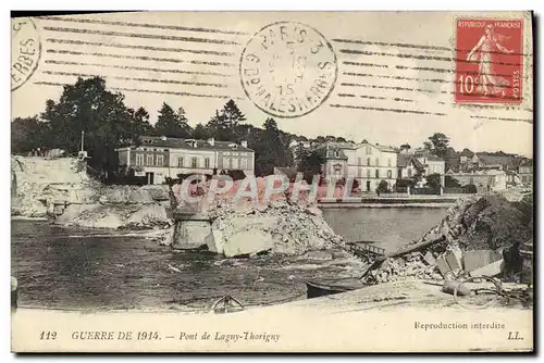 Cartes postales Guerre De 1914 Pont De Lagny Thorigny Militaria