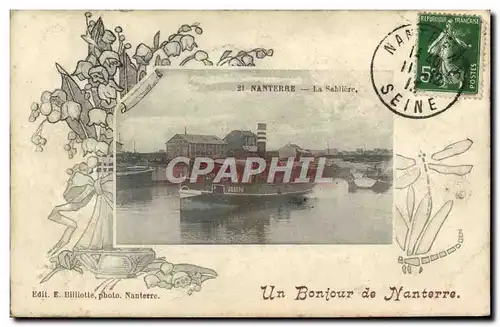 Cartes postales Nanterre La Sabliere Bateau