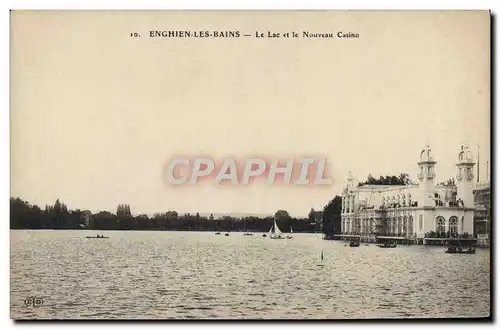 Cartes postales Enghien Les Bains Le Lac Et Le Nouveau Casino