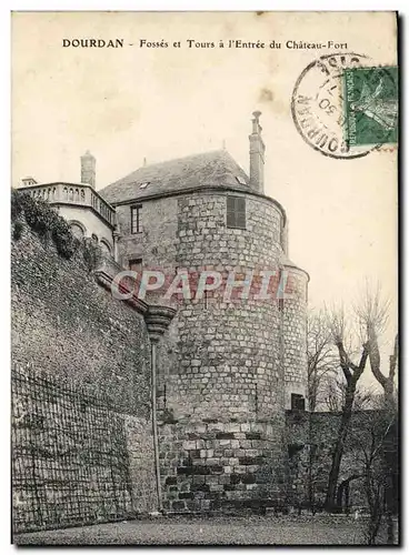 Cartes postales Dourdan Fosses Et Tours A L&#39Entree Du Chateau Fort