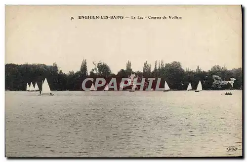 Cartes postales Enghien Les Bains Le Lac Courses De Voiliers