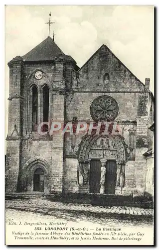 Ansichtskarte AK Longpont La Basilique Vestige De La Fameuse Abbaye Des Benedictins