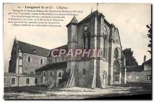 Ansichtskarte AK Longpont L&#39Eglise Vestige De La Fameuse Abbaye Des Benedictins