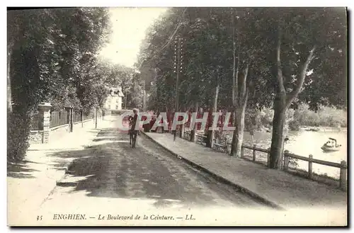 Ansichtskarte AK Enghien Le Boulevard De la Ceinture Cavalier Cheval