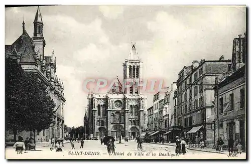 Cartes postales Saint Denis L&#39Hotel De Ville Et La Basilique