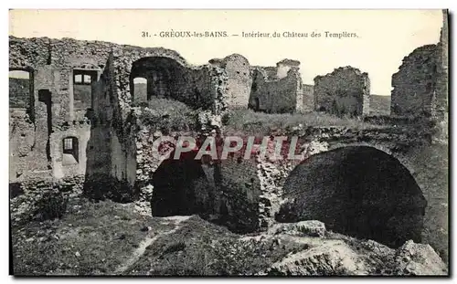 Ansichtskarte AK Greoux Les Bains Interieur Du Chateau Des Templiers