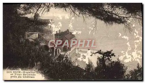 Cartes postales Nice Escalier Et Tour Bellande Pres Du Chateau