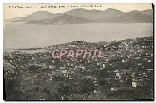 Ansichtskarte AK Cannes Vue Generale Prise De L&#39 Observatoire Du Pezou