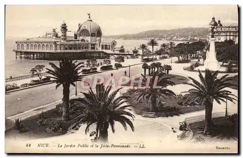 Ansichtskarte AK Nice Le Jardin Public Et La Jetee Promenade