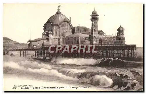 Cartes postales Nice Jetee Promenade Par Un Coup De Mer