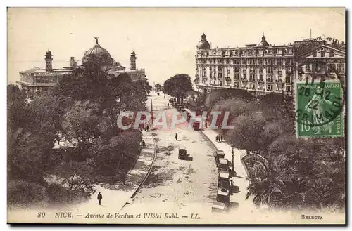 Cartes postales Nice Avenue De Verdun Et l&#39Hotel Ruhl