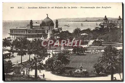 Ansichtskarte AK Nice Jardin Albert 1er Et Palais De la Jetee Promenade Des Anglais