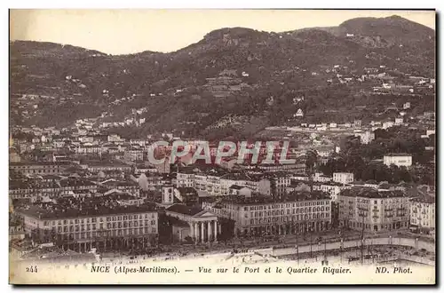 Cartes postales Nice Vue Sur Le Port Et Le Quartier Riquier