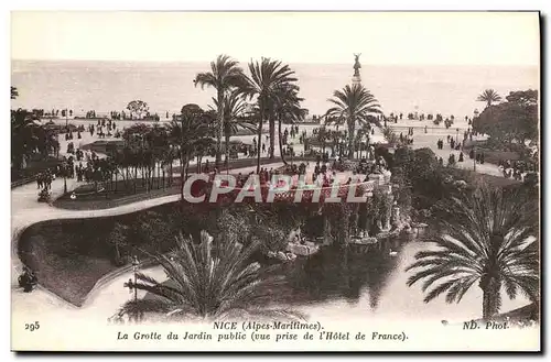 Ansichtskarte AK Nice La Grotte Du Jardin Public Vue prise de l&#39Hotel de France