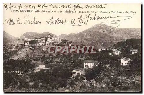 Cartes postales Levens Vue Generale Excursion En Tram Environs De Nice