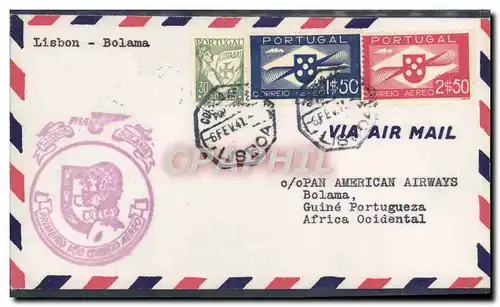 Lettre Portugal Lisbon to Bolaam 6 2 1941