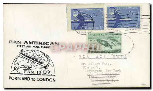 Lettre Etats Unis 1st Flight Baltimore Paris 18 6 1960 FAM18