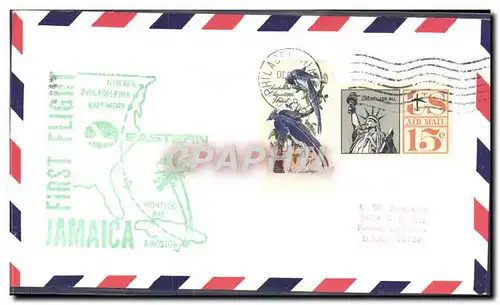Lettre Etats Unis 1st Flight Jamaica 1969