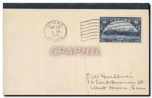 Lettre Canada FDC Ottawa 1933 18 5 1933